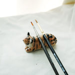 Ceramic tiger chopsticks/brushes stand
