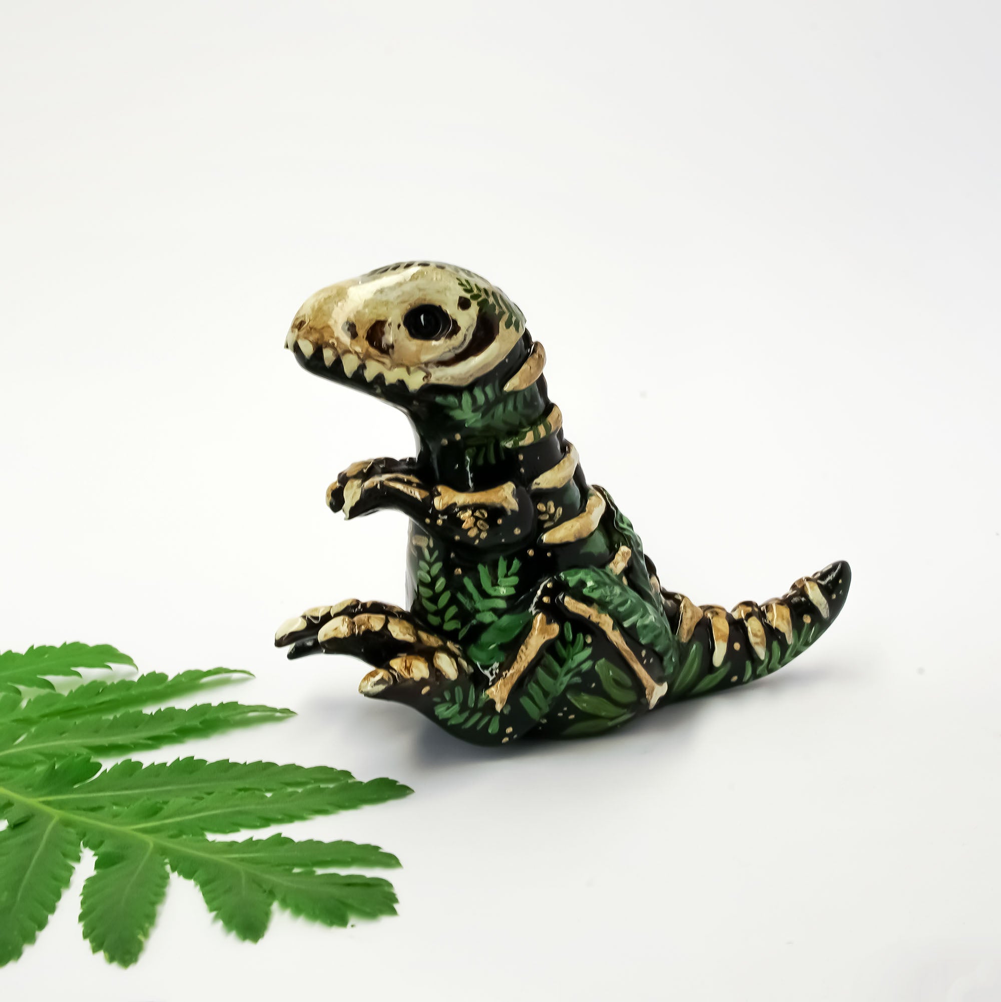 T-rex fossil figurine