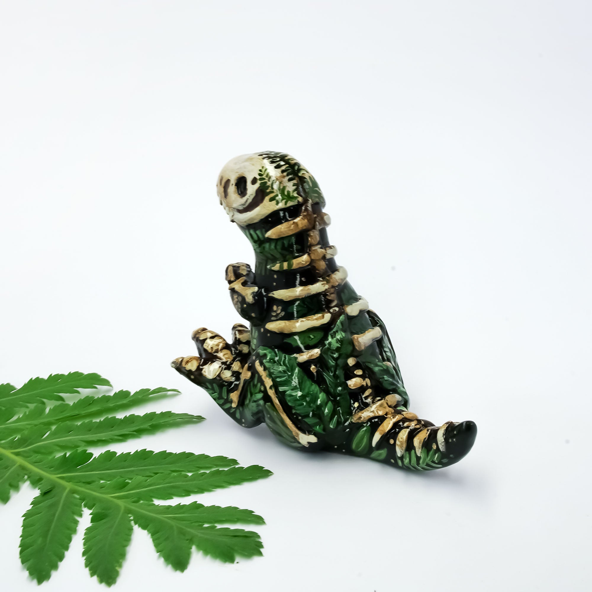 T-rex fossil figurine