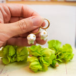 Triceratops with ferns earrings