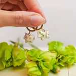 Triceratops with ferns earrings