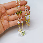 Triceratops with fern necklace