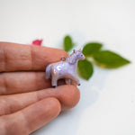 Lilac unicorn pendant