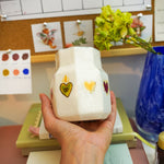 Porcelain vase with hearts