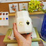 Porcelain vase with hearts