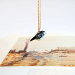 Wagtail white with a lace pendant