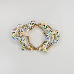 Flowers snakes earrings - gold