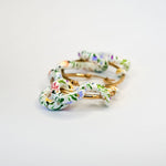 Flowers snakes earrings - gold