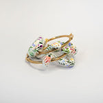 Flowers snakes earrings - gold