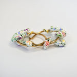 Flowers snakes earrings - gold