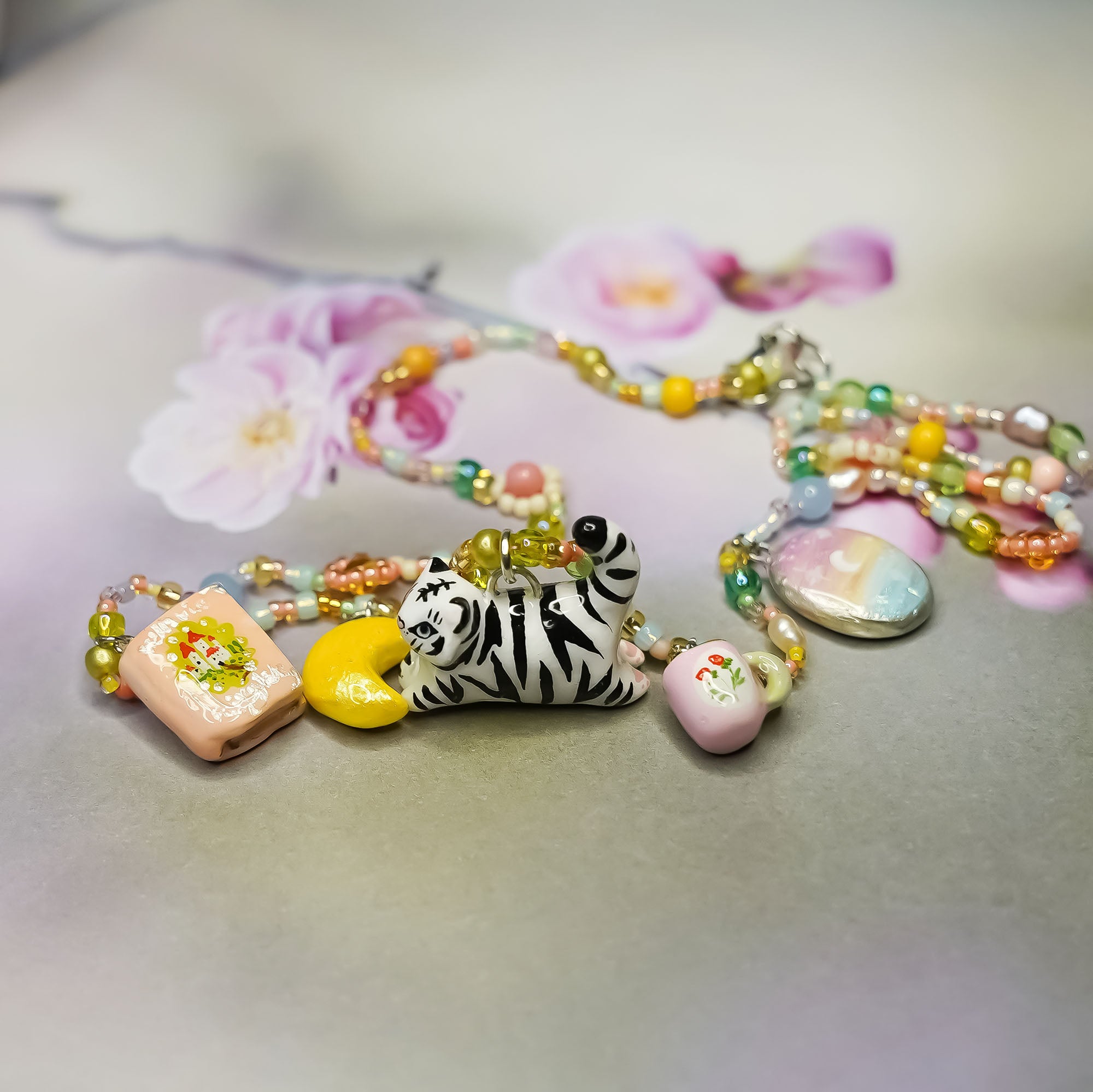 White Tiger - necklace with charms