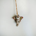 Wolf Luna Moth pendant