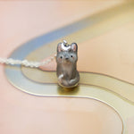 Wolf with the silver Moon pendant