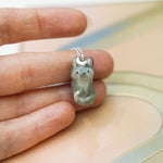 Wolf with the silver Moon pendant