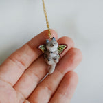Wolf Luna Moth pendant