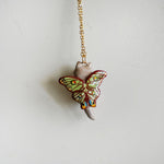 Wolf Luna Moth pendant