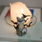 Wolf with bats figurine