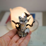 Wolf with bats figurine
