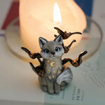Wolf with bats figurine