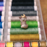 Wolf with the gold Moon pendant