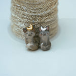 Wolf with the silver Moon pendant