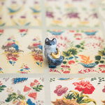 Wolf with a gold moon pendant