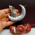 Wolf on the Moon figurine