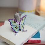 Wolf Luna Moth figurine
