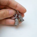 Wolfs with star and moon earrings
