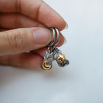 Wolfs with star and moon earrings