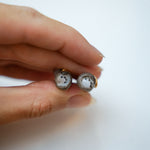 Wolfs with star and moon earrings