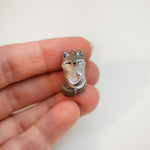 Wolf with the silver moon pendant