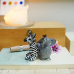Baby zebra and Elephant figurine