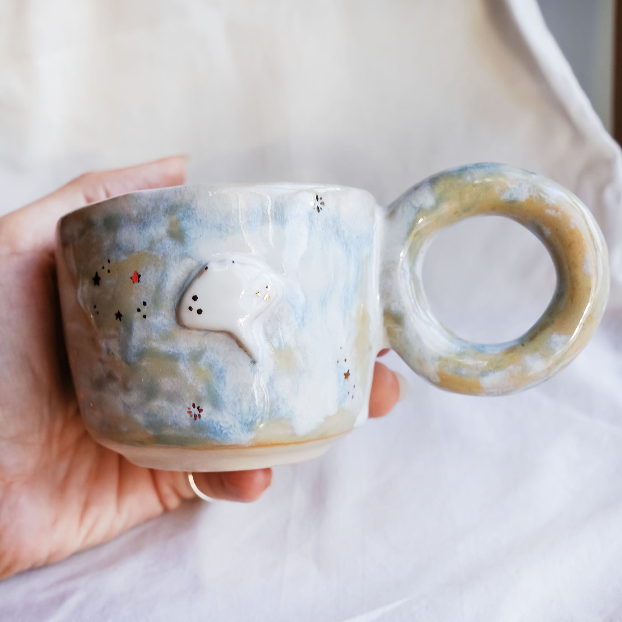 Ceramic mug with a manta ray - 170ml
