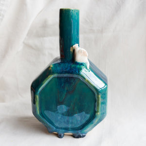 Vase with a porcelain dragon