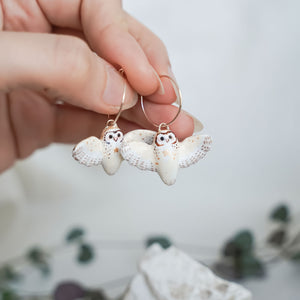 Barn owl earrings